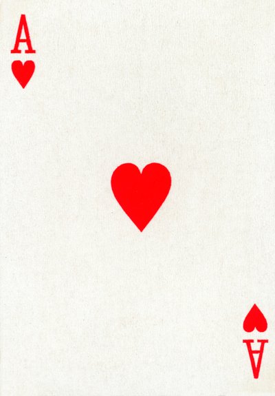 Ace of Hearts fra en kortstokk med Goodall & Son Ltd.-spillekort, c1940 av Unbekannt