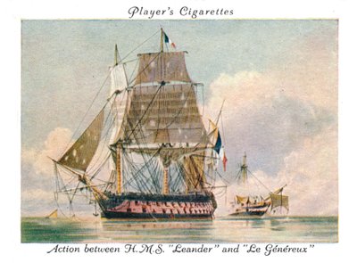 Handling mellom H.M.S.Leander og Le Genereux, 1936. av Unbekannt