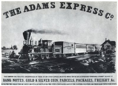 Adams Express Company-annonse, ca 1860-tallet 1954 av Unbekannt