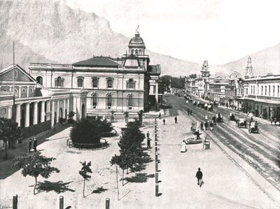 Adderley Street, med Commercial Exchange og Standard Bank, Cape Town, Sør-Afrika, 1895. av Unbekannt