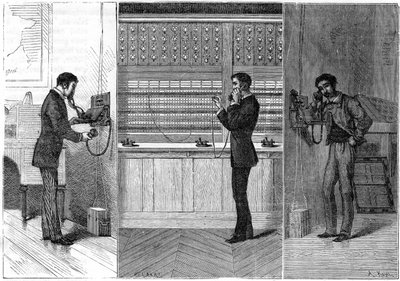 Ader telefonsystem, 1881 av Unbekannt