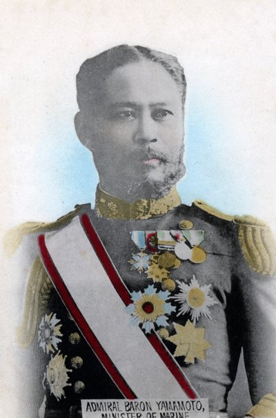 Admiral Yamamoto, japansk marineminister, c1904-1905 av Unbekannt