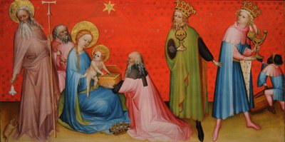 Tilbedelse av magi med Saint Anthony Abbed, ca 1400 av Unbekannt
