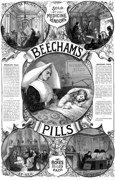 Annonse for Beechams Pills, 1887 av Unbekannt