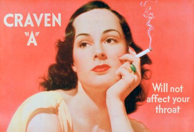 Annonse for Craven A-sigaretter, 1939 av Unbekannt