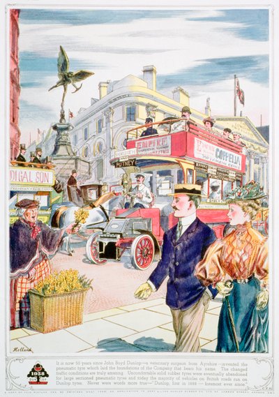Annonse for Dunlop-dekk, 1938 av Unbekannt