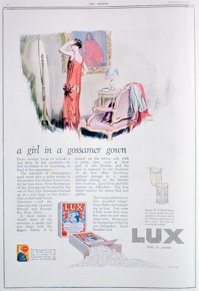 Annonse for Lux-såpe, 1925 av Unbekannt