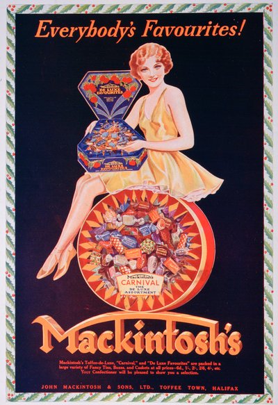 Annonse for Mackintoshs fløtekaramell, 1932 av Unbekannt