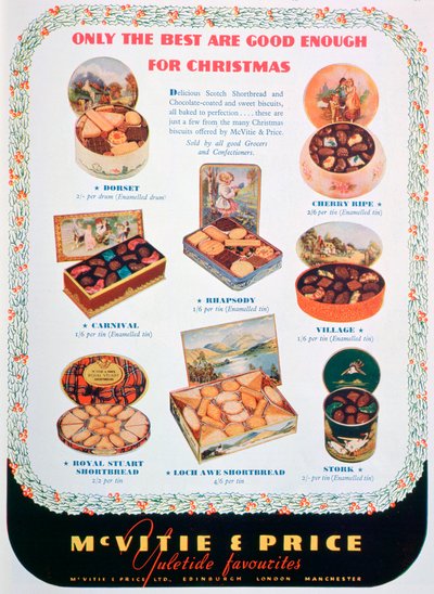 Annonse for McVitie og Price kjeks, 1938 av Unbekannt