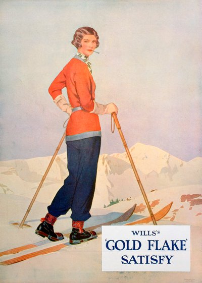 Annonse for Wills Gold Flake-sigaretter, 1930 av Unbekannt