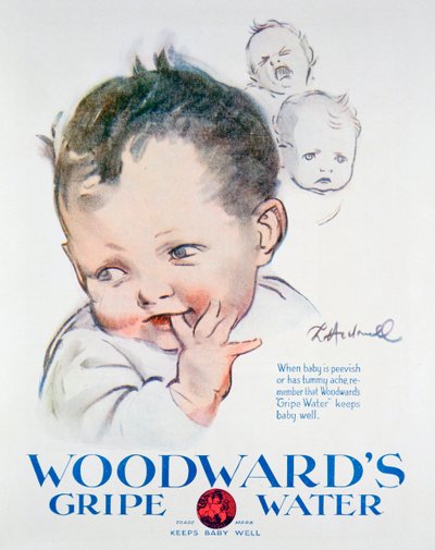 Annonse for Woodwards Gripe Water, 1925 av Unbekannt