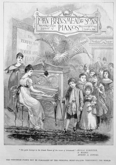 Annonse for Brinsmead-pianoer, 1899 av Unbekannt