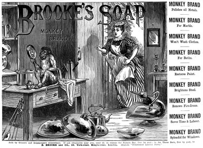 Annonse for Brookes Monkey Brand Soap, 1887 av Unbekannt