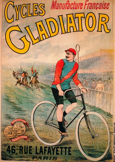 Annonse for Cycles Gladiator-sykler, c1900 av Unbekannt