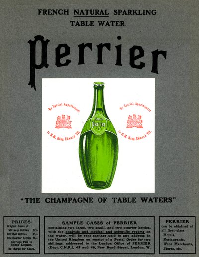 Annonse for Perrier vann, 1905 av Unbekannt