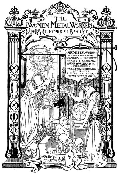 Annonse for Women Metal Workers-selskapet i London, 1901 av Unbekannt