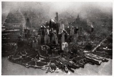 Luftfoto av Manhattan, New York City, USA, fra en Zeppelin, 1928 1933 av Unbekannt