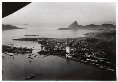 Luftfoto av Rio de Janeiro, Brasil, fra en Zeppelin, 1930 1933 av Unbekannt