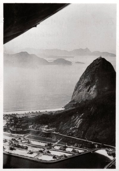 Luftfoto av Sugarloaf Mountain, Rio de Janeiro, Brasil, fra en Zeppelin, 1930 1933 av Unbekannt