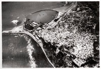 Luftfoto av Tanger, Marokko, fra en Zeppelin, 1930 1933 av Unbekannt