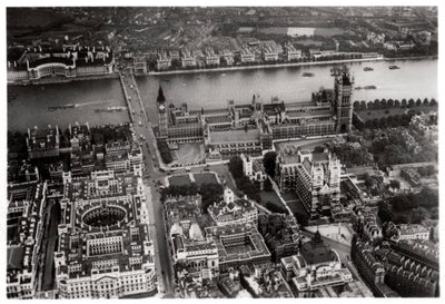 Luftfoto av Westminster, London, fra en Zeppelin, 1931 1933 av Unbekannt