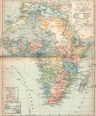 Africa Political, c1902, 1903 av Unbekannt