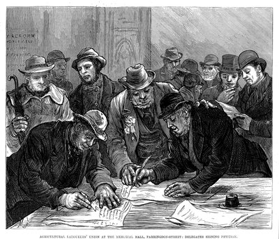 Agricultural Labourers Union-møte i Farringdon Street, London, 1877 av Unbekannt
