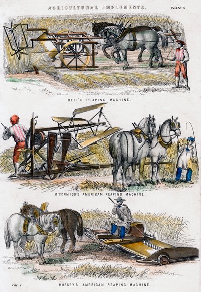Landbruksredskaper, 1800-tallet av Unbekannt