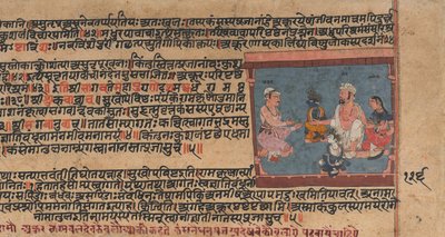 Akrura informerer Nanda og Yashoda: Sider fra en spredt Bhagavata Purana..., ca. 1630-50. av Unbekannt