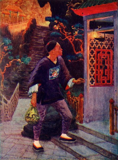 Aladdin oppdager lampen, c1930. av Unbekannt