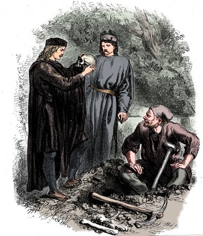 Akk, stakkars Yorick! Jeg kjente ham, Horatio, c1850 av Unbekannt