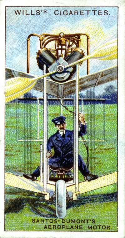 Alberto Santos-Dumont , brasiliansk aeronaut, første registrerte flyging i Europa, 1906, 1915 av Unbekannt