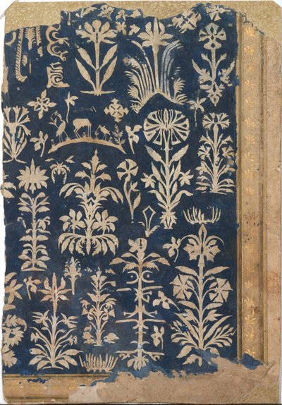 Albumside med klippet papirdekor, ca. 1625-50. av Unbekannt