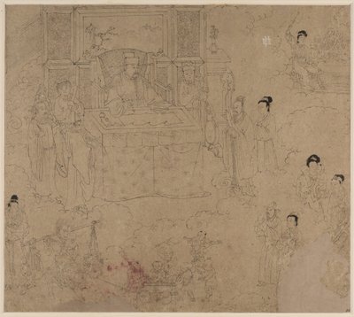 Album med daoistiske og buddhistiske temaer: Kings of Hells: Leaf 28, 1200-tallet. av Unbekannt