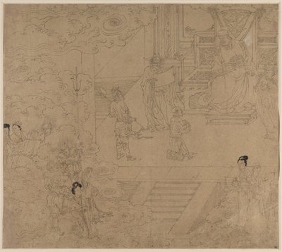 Album med daoistiske og buddhistiske temaer: Kings of Hells: Leaf 32, 1200-tallet. av Unbekannt