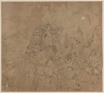 Album med daoistiske og buddhistiske temaer: Search the Mountain: Leaf 49, 1200-tallet. av Unbekannt