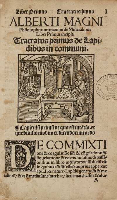 Alchemy & Early Chemistry Tittelside til et middelaldersk tysk verk om mineralogi og alkymi av Unbekannt
