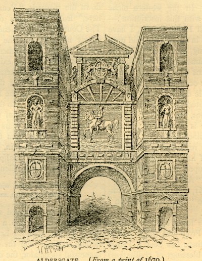Aldersgate, 1670, c1872. av Unbekannt