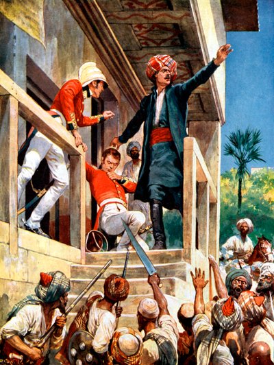 Alexander Burnes , skotsk diplomat myrdet av afghanere under den første anglo-afghanske krigen, 1841 av Unbekannt