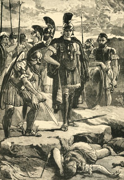 Alexander and the Body of Darius, 1890. av Unbekannt