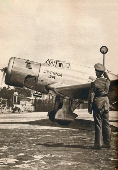 Alt klart til start på Tempelhof flyplass, Berlin, c1936 c1937 av Unbekannt