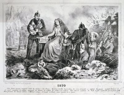 Allegorisk tegneserie, fransk-prøyssisk krig, 1870-1871 av Unbekannt