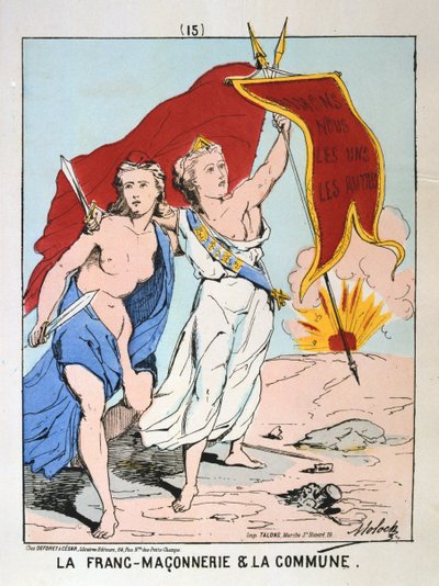 Allegory of Freemasonry and the Commune, Paris Commune, 1871. av Unbekannt