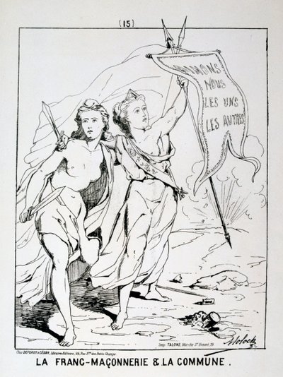 Allegory of Freemasonry and the Commune, Paris Commune, 1871. av Unbekannt