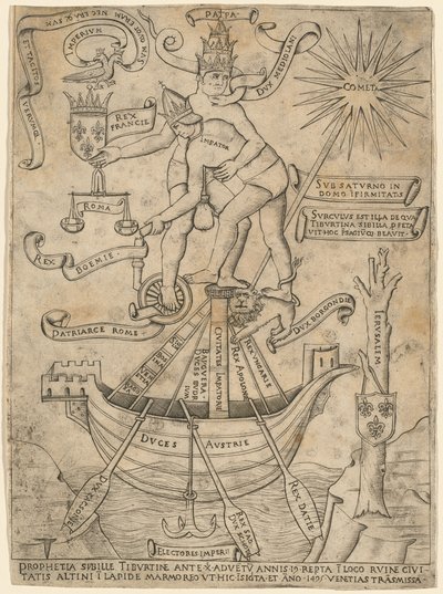 Allegori om keiseren og paven, ca. 1495. av Unbekannt