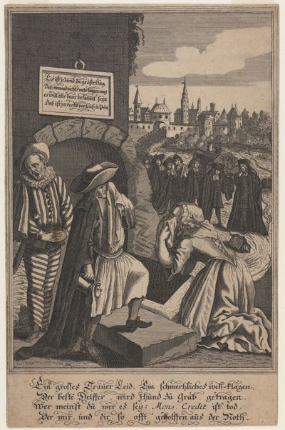 Allegory on the Death of Credit, tidlig på 1700-tallet. av Unbekannt