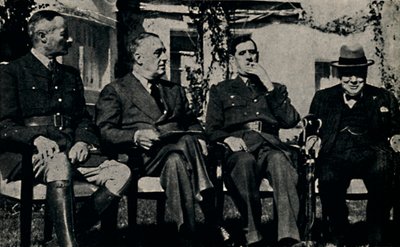 Alliert konferanse i Casablanca, Fransk Marokko, januar 1943, 1945. av Unbekannt