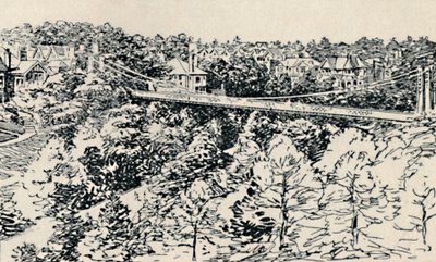 Alum Chine Suspension Bridge, 1929 av Unbekannt
