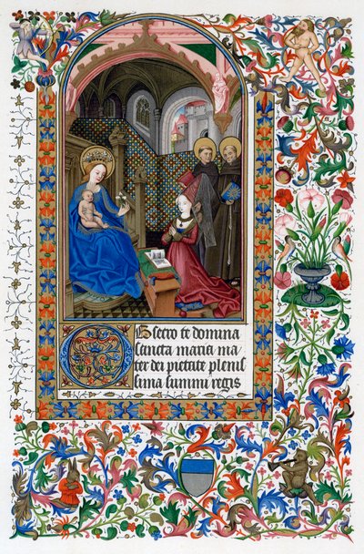 Amadee de Saluces og jomfruen, midten av 1400-tallet av Unbekannt