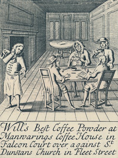 En annonse for Wills Coffee House ca. 1700, 1944. av Unbekannt